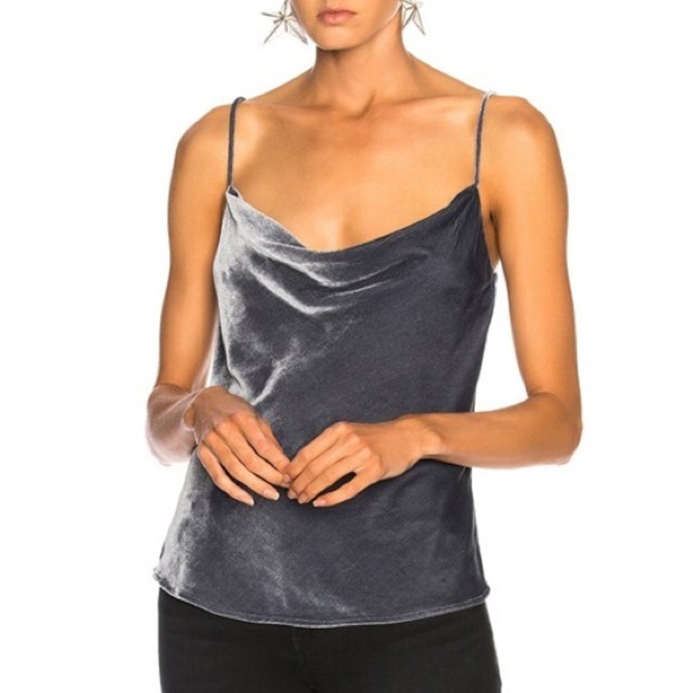 NWOT AG JEANS GIA Women's Cami Top in Silver SZ M